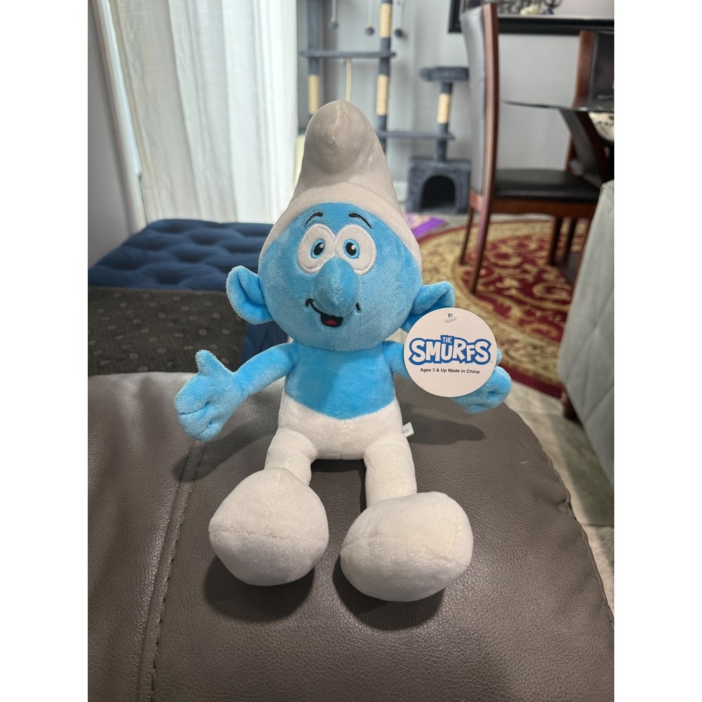 Smurfs Plush Toy Stuffed Animal Blue White Nanco Licensed The Smurfs